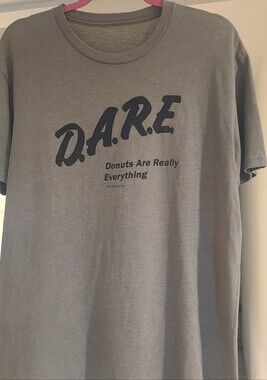 Super Fresh D.A.R.E. Donuts Are Really Everything Gray Graphic Men’s T-Shirt
